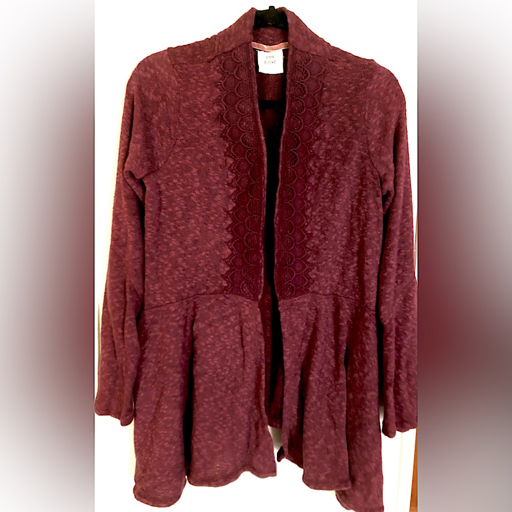 Knox Rose, burgundy medium sweater; gently used twice